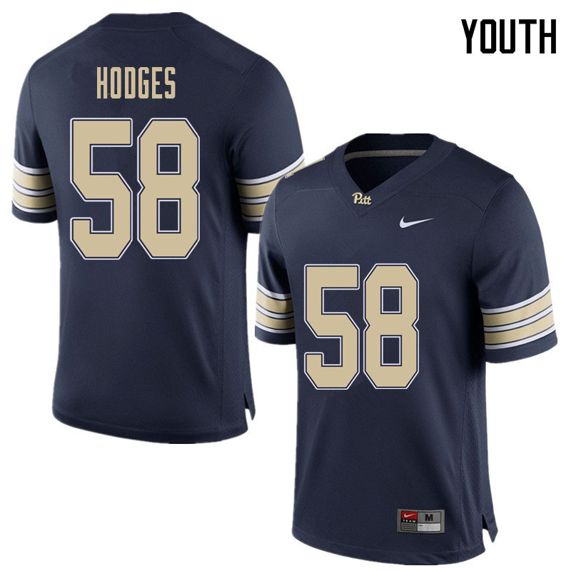 Youth #58 Brandon Hodges Pittsburgh Panthers College Football Jerseys Sale-Home Blue